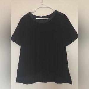 Madewell button-back blouse silk trim size XL